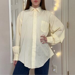 Vintage Yellow Button Down Collared Shirt